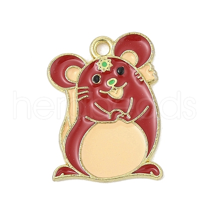 Alloy Enamel Pendants ENAM-D301-01G-01-1