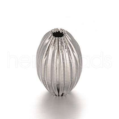 Tarnish Resistant 304 Stainless Steel Corrugated Beads STAS-I050-04-1