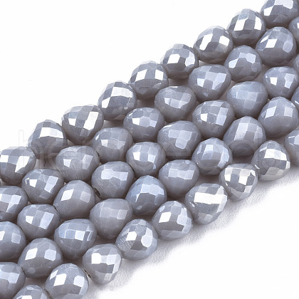 Opaque Glass Beads Strands EGLA-T008-16H-1