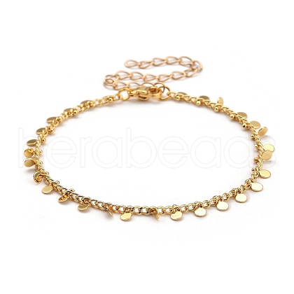 Brass Curb Chain Bracelets X-BJEW-JB05363-1