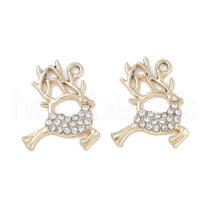 Alloy Rhinestone Pendants FIND-M018-17G-1