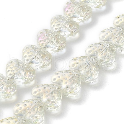 Electroplate Transparent Glass Beads Strands EGLA-R114-02A-FR06-1
