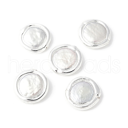 Electroplated Natural Baroque Keshi Pearl Beads KK-P305-04S-1