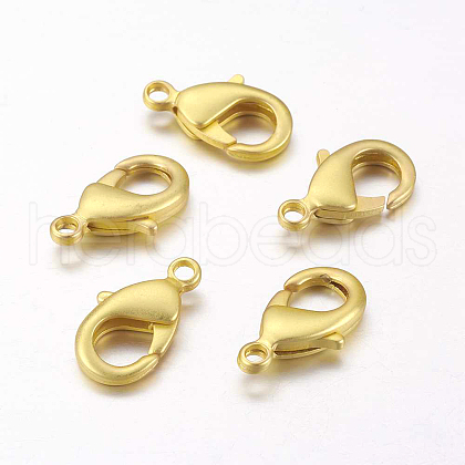 Brass Lobster Claw Clasps KK-K189-B02-1