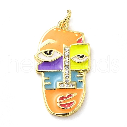 Real 18K Gold Plated Brass Clear Cubic Zirconia Pendants KK-A198-22G-03-1
