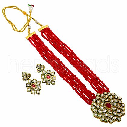 Bohemian Style Multi-Layer Alloy Imitation Agate and Glass Jewelry Set FS-WGE22E9-02-1
