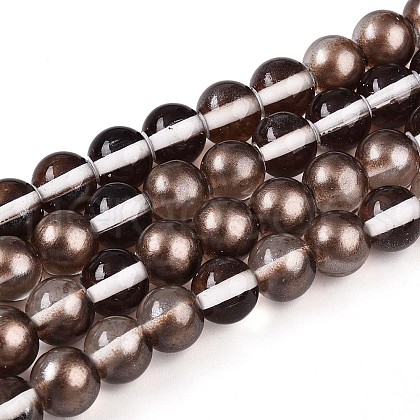Baking Painted Transparent Glass Beads Strands DGLA-N011-8mm-09-1