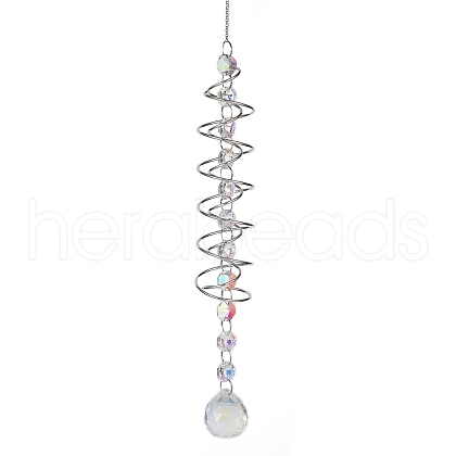 Spiral Alloy Hanging Ornaments HJEW-Q012-01C-1