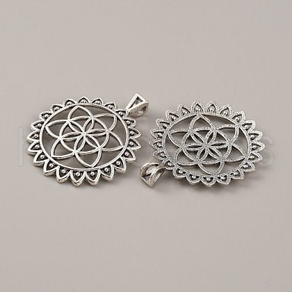 Tibetan Style Zinc Alloy Pendants TIBEP-WH0001-04AS-1
