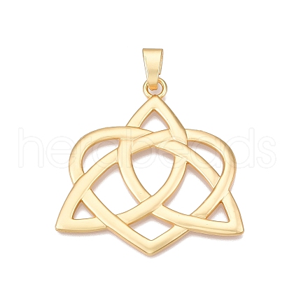 Trinity Knot Rack Plating Alloy Big Pendants FIND-N005-45G-1