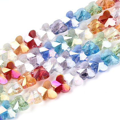 Transparency Glass Beads Strands GLAA-T025-03B-01-1