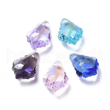 Glass Rhinestone Pendants RGLA-L019-B-M-1