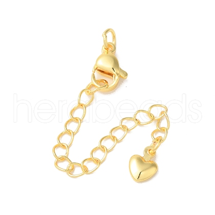 Rack Plating Brass Ends with Chain and Lobster Claw Clasps KK-F873-05G-1