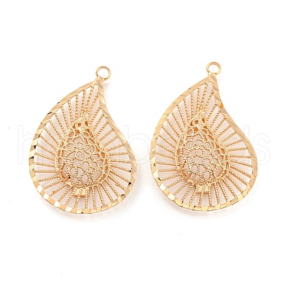 Rack Plating Brass Hollow Pendants KK-P244-06KCG-1