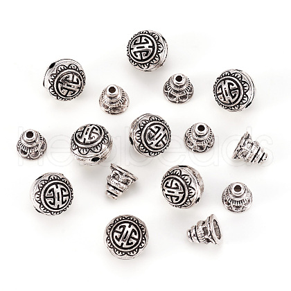 Tibetan Silver Guru Bead Sets PALLOY-TA0001-04AS-1