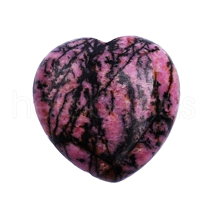 Natural Rhodonite Heart Palm Stone PW-WG64204-19-1