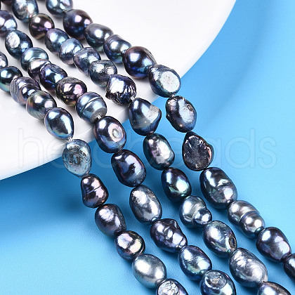 Natural Cultured Freshwater Pearl Beads Strands PEAR-N014-08K-1