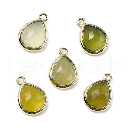 Natural Korean Jade  Faceted Pendants G-U019-05G-04-1
