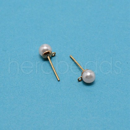 304 Stainless Steel Stud Earring Findings STAS-WH0029-02A-01-1