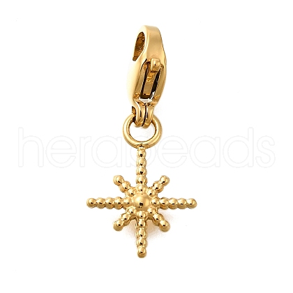 Star 304 Stainless Steel Pendant Decorations STAS-R159-36G-1