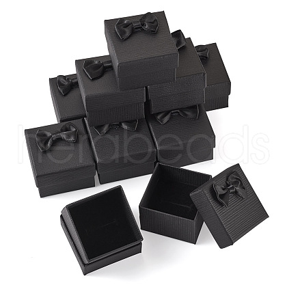 Square Cardboard Paper Ring Gift Storage Boxes CON-TAC0001-17A-1