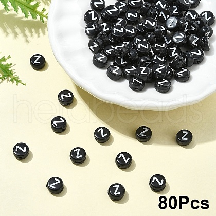 Opaque Acrylic Horizontal Hole Beads SACR-YW0001-70Z-1