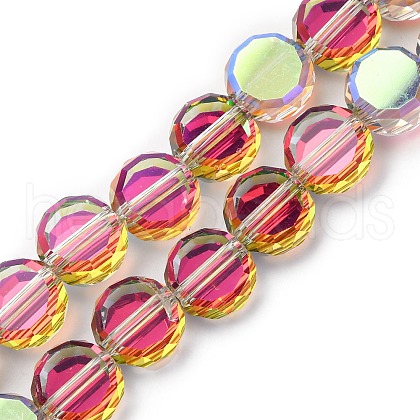 Electroplate Glass Beads Strands EGLA-C010-01A-HP04-1
