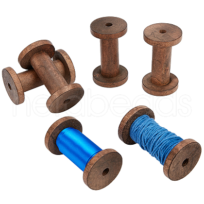 Wooden Empty Spools WOOD-WH0034-03A-1