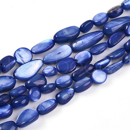 Natural White Shell Beads Strands SHEL-N036-21B-1