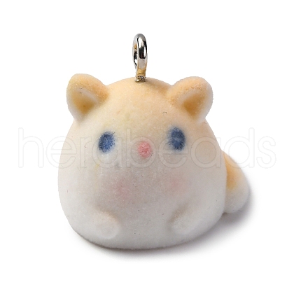 Flocky Animal Resin Pendants FIND-S001-05H-1