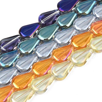 Electroplate Glass Beads Strands EGLA-S188-15-1