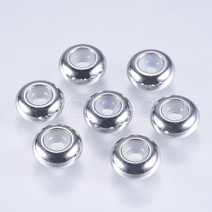 201 Stainless Steel Beads STAS-F145-06P-C-1