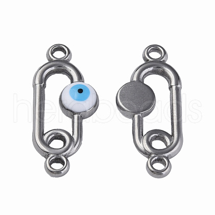 304 Stainless Steel Enamel Connector Charms STAS-N087-63-02P-1