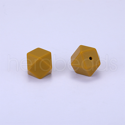 Hexagonal Silicone Focal Beads SI-JX0020A-101-1