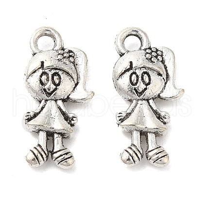 Little Girl Tibetan Style Zinc Alloy Charms TIBEP-Q033-107-1