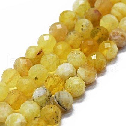 Natural Yellow Opal Beads Strands G-G927-26-1