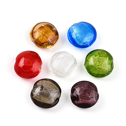 Handmade Silver Foil Glass Beads SLF20mmY-M-1