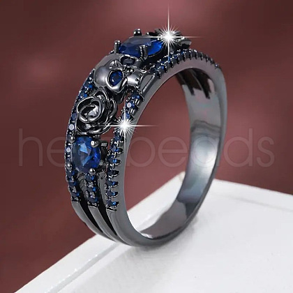 Alloy & Rhinestone Finger Rings FS-WG4F886-06-1