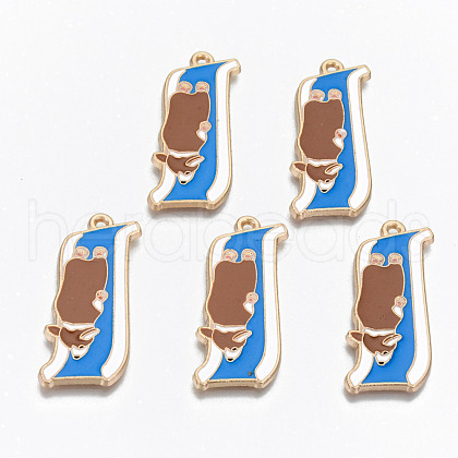 Alloy Enamel Pendants ENAM-T011-26KC-RS-1