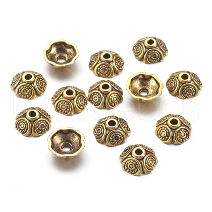 Tibetan Style Bead Caps X-GLF0652Y-NF-1