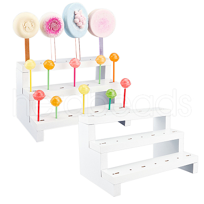 3-Tier Natural Wood Lollipop Display Risers ODIS-WH0030-56-1