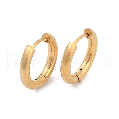 Ion Plating(IP) Frosted 304 Stainless Steel Huggie Hoop Earrings for Women EJEW-C096-32D-G-1