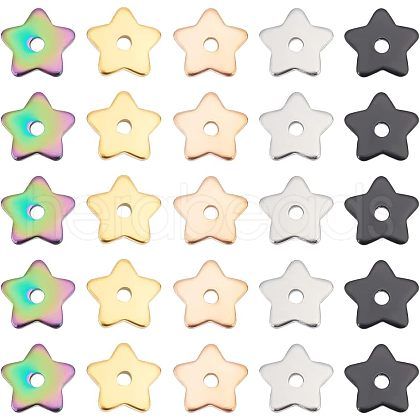 Unicraftale 60Pcs 5 Colors 304 Stainless Steel Beads STAS-UN0039-52-1