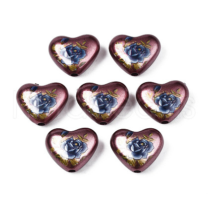 Spray Painted Opaque Acrylic Beads SACR-S305-28-B01-1