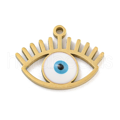 316 Surgical Stainless Steel Enamel Pendants STAS-M073-03G-1