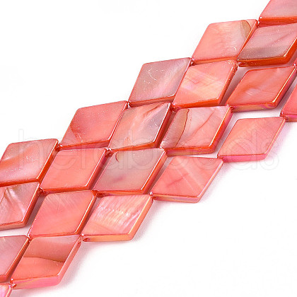 Dyed Natural Freshwater Shell Beads Strands SHEL-T020-13F-1