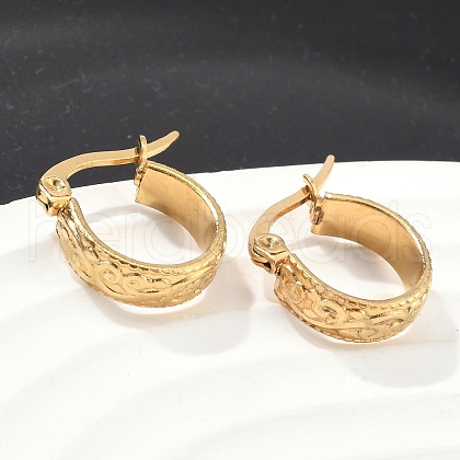 304 Stainless Steel Thick Hoop Earrings EJEW-E158-21G-1