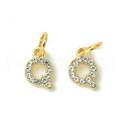 Rack Plating Alloy Rhinestone Pendants PALLOY-S187-01Q-1