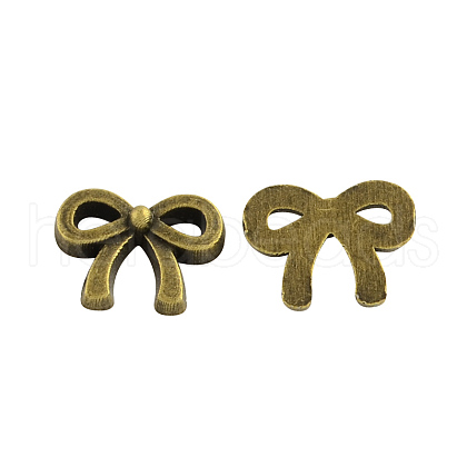 Tibetan Style Alloy Bowknot Cabochons TIBE-Q035-062AB-NR-1