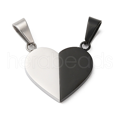 PVD Vacuum Plating 304 Stainless Steel Split Pendants STAS-E195-03EBP-1